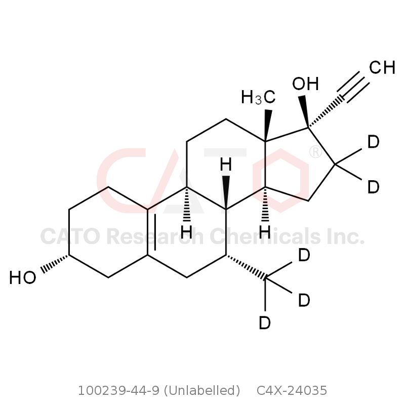 CAS No.:100239-44-9 (Unlabelled),3 α 羟基替勃龙 D5