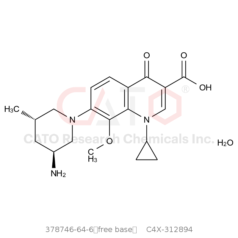 CAS No.:378746-64-6（free base）,奈诺沙星水合物