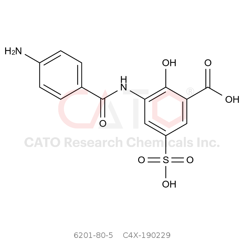 CAS No.:6201-80-5,3-(4-Aminobenzamido)-2-hydroxy-5-sulfobenzoic acid