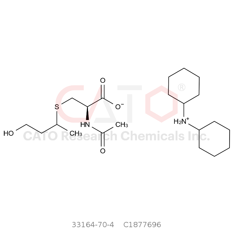 CAS No.:33164-70-4,N-乙酰基-S-（3-羟丙基-1-甲基）-L-半胱氨酸二环己基铵盐（非对映体混合物）
