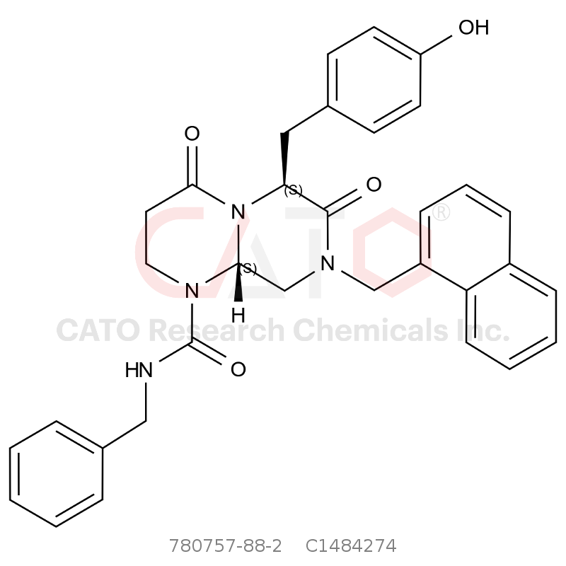 CAS No.:780757-88-2,(6S,9aS)-N-苄基-6-(4-羟基苄基)-8-(萘-1-基甲基)-4,7-二氧代六氢-2H-吡嗪并[1,2-a]嘧啶-1(6H)-甲酰胺