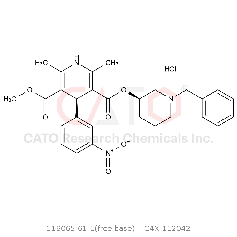 CAS No.:119065-61-1(free base),(3R,4'S)-Benidipine HCl