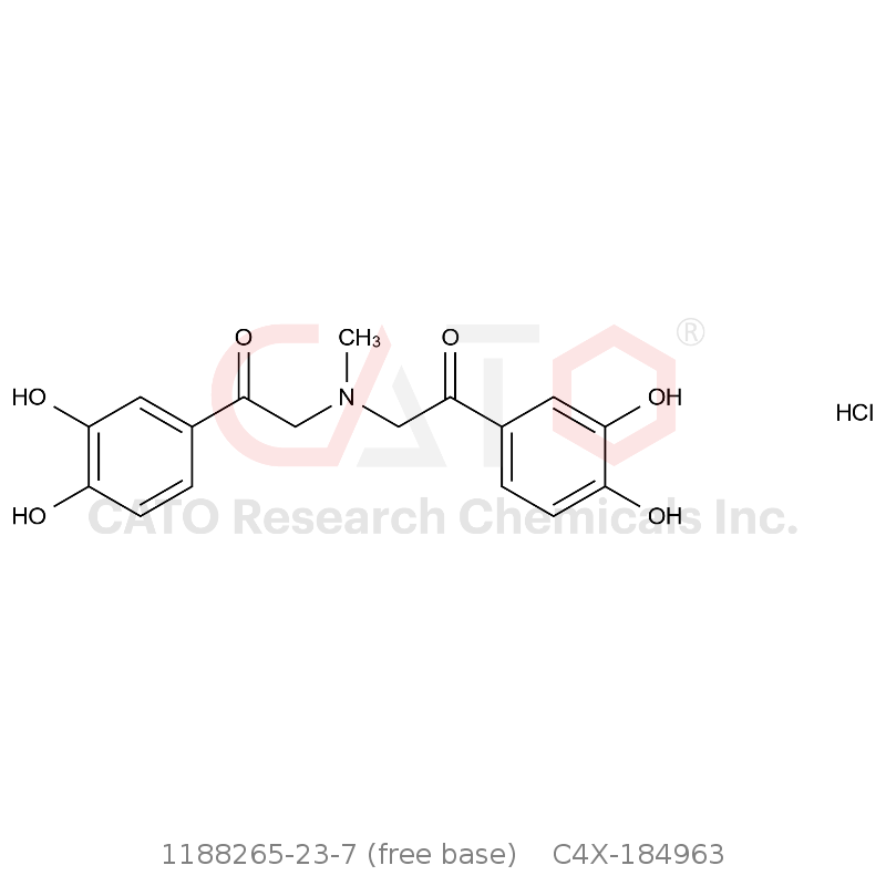 CAS No.:1188265-23-7 (free base),Epinephrine Impurity 63 HCl