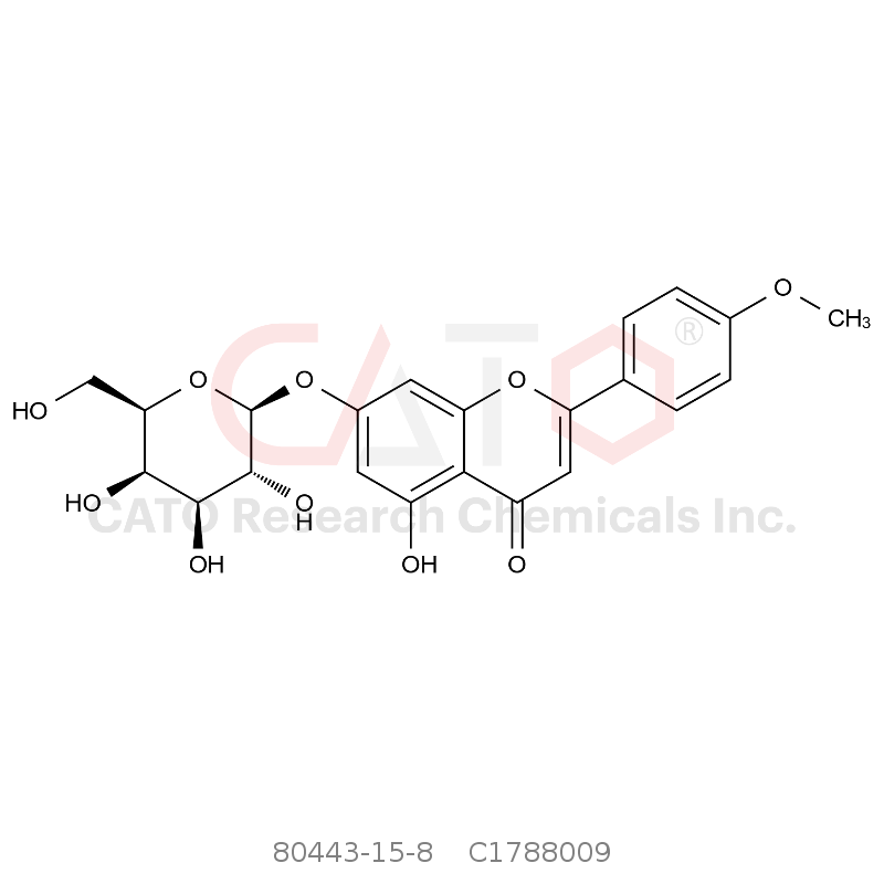 CAS No.:80443-15-8,刺槐黄素-7-O-β-D-吡喃半乳糖苷