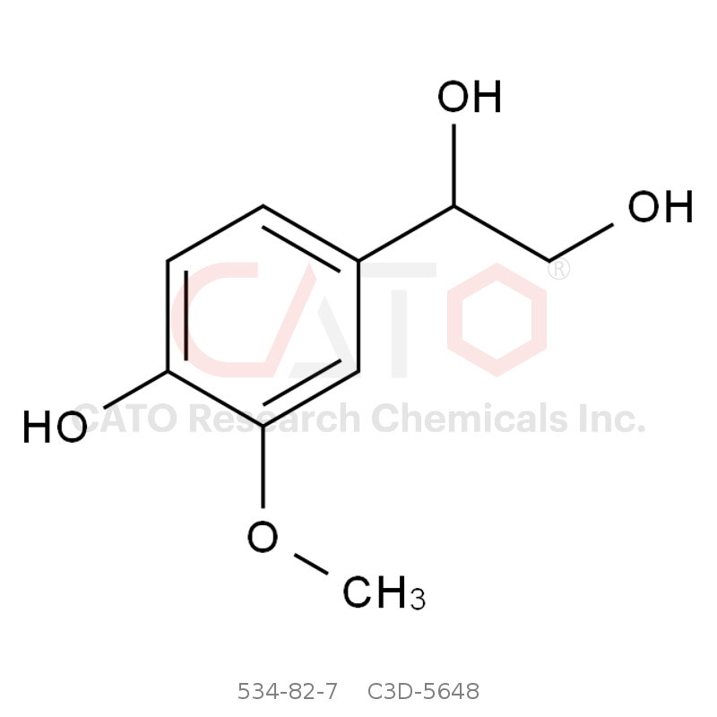 CAS No.:534-82-7,rac 4-Hydroxy-3-methoxyphenylethylene Glycol