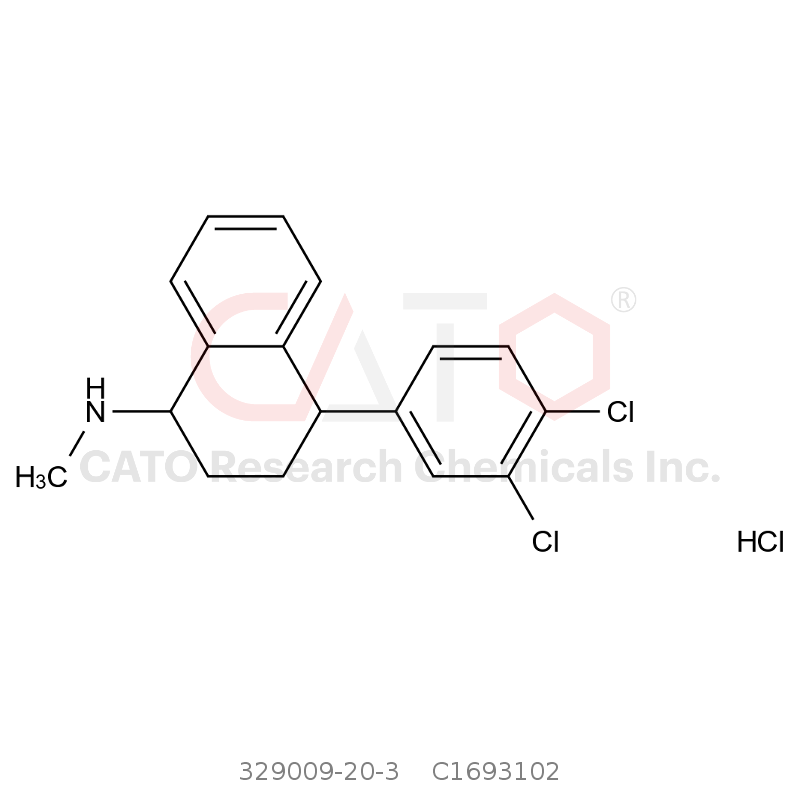 CAS No.:329009-20-3,4-(3,4-Dichlorophenyl)-N-methyl-1,2,3,4-tetrahydronaphthalen-1-amine hydrochloride