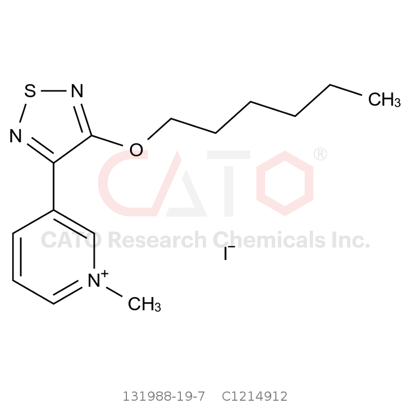 CAS No.:131988-19-7,3-(4-(Hexyloxy)-1,2,5-thiadiazol-3-yl)-1-methylpyridin-1-ium iodide