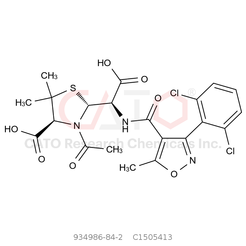 CAS No.:934986-84-2,[3-(2,6-Dichlorophenyl)-5-methyl-4-isoxazolyl]carbonyl N3-Acetylpenicilloic Acid
