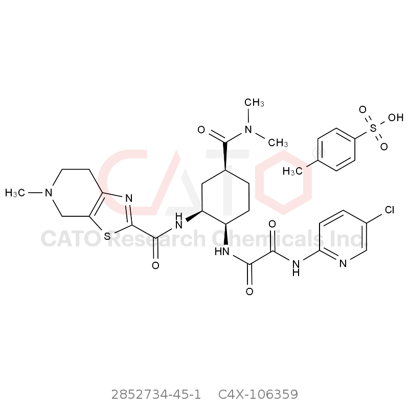CAS No.:2852734-45-1,Edoxaban Impurity 59 (p-Toluenesulfonic acid)