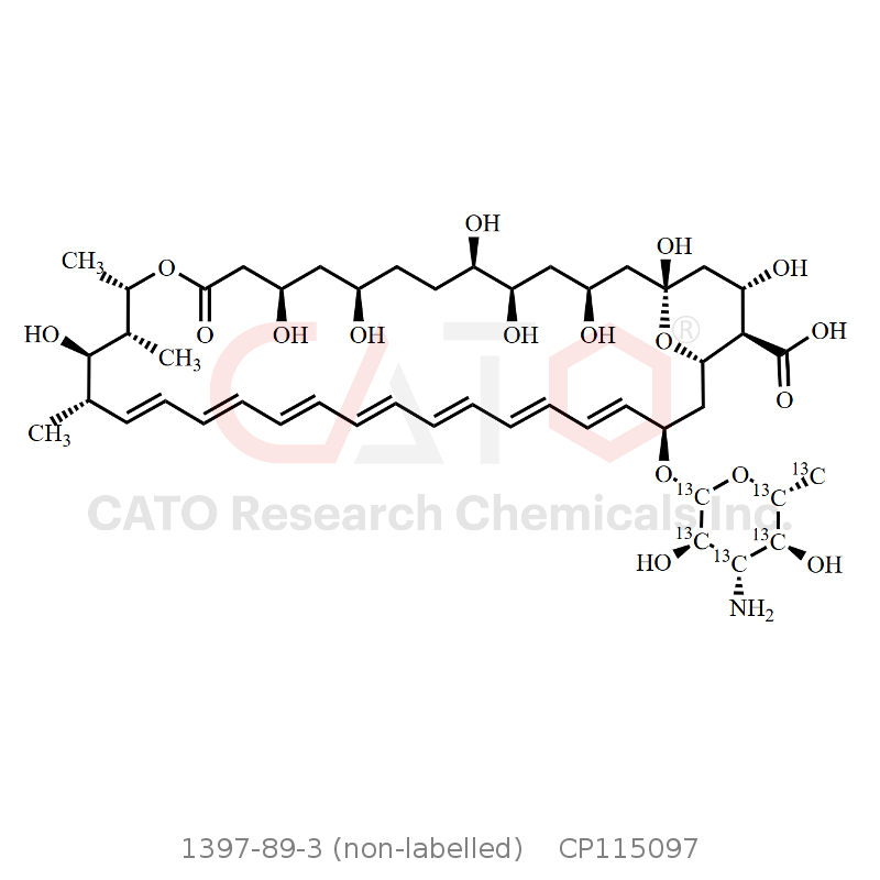 CAS No.:1397-89-3 (non-labelled),两性霉素 B-13C6