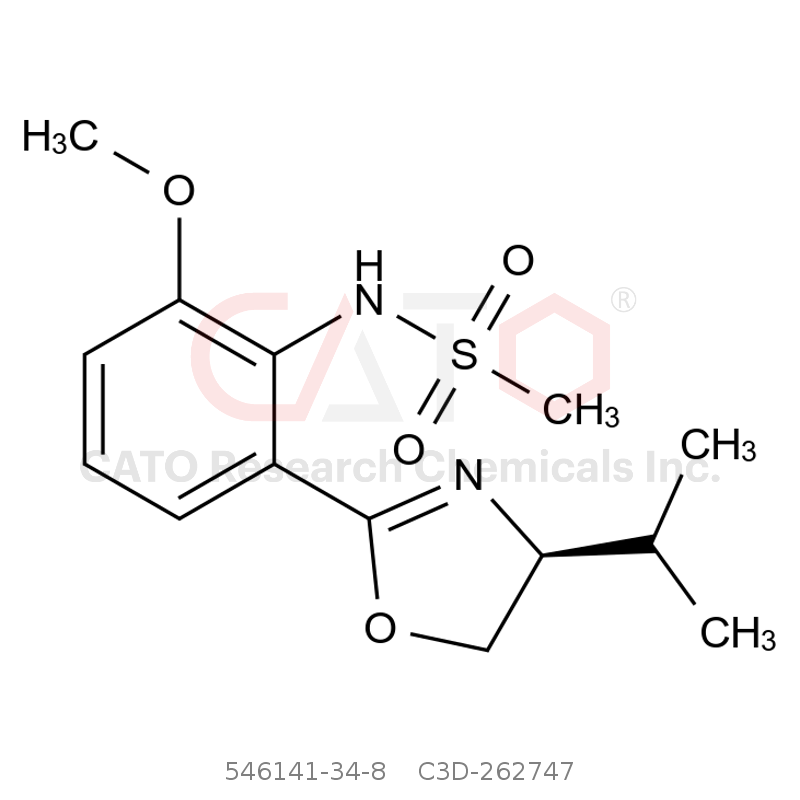 CAS No.:546141-34-8,(S)-N-(2-(4-异丙基-4,5-二氢恶唑-2-基)-6-甲氧基苯基)甲磺酰胺
