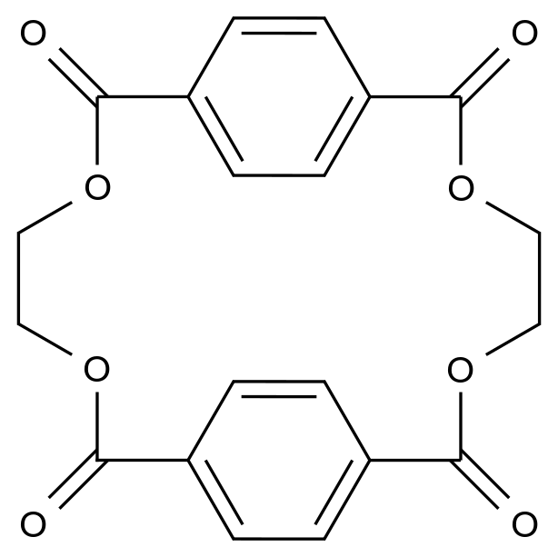对苯二甲酸乙二醇酯环二聚体 Ethylene Terephthalate Cyclic Dimer CAS 24388-68-9 结构式 Chemical Structure