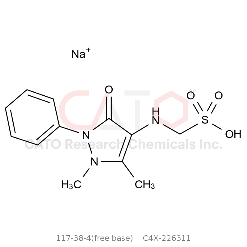 CAS No.:117-38-4(free base),Metamizole Impurity 11 Sodium Salt
