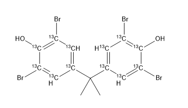 四溴双酚A-13C12 Tetrabromobisphenol A-13C12 CAS 1352876-39-1 结构式 Chemical Structure
