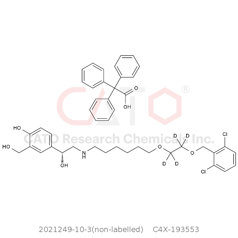 CAS No.:2021249-10-3(non-labelled),维兰特罗-d4三苯乙酸盐