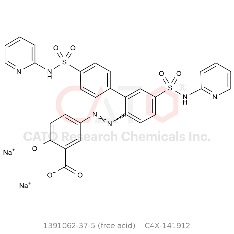CAS No.:1391062-37-5 (free acid),Sulfasalazine EP Impurity G Disodium Salt