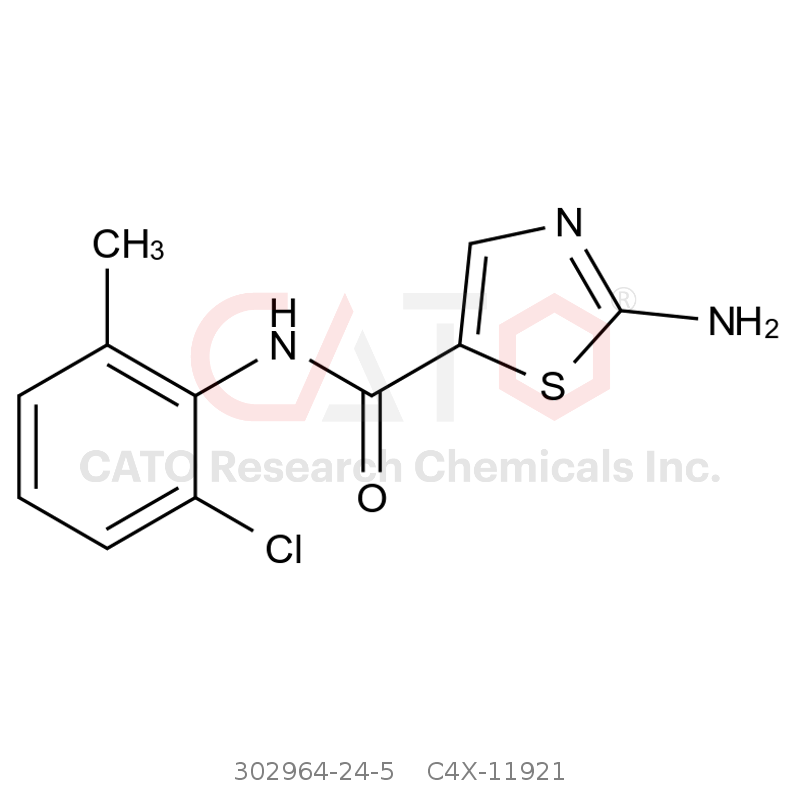 CAS No.:302964-24-5,2-Amino-N-(2-chloro-6-methylphenyl)thiazole-5-carboxamide