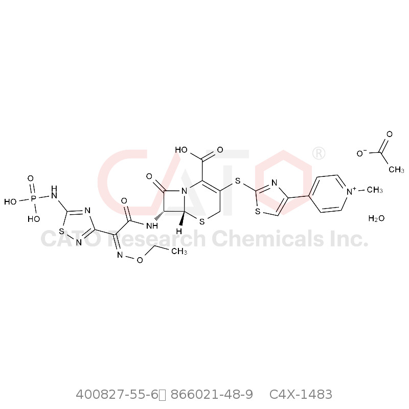 CAS No.:400827-55-6； 866021-48-9,Ceftaroline Fosamil Acetate Monohydrate