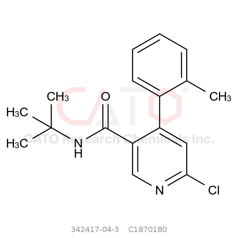 CAS No.:342417-04-3,N-(叔丁基)-6-氯-4-(邻甲苯基)烟酰胺