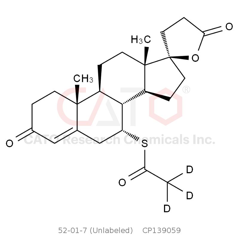 CAS No.:52-01-7 (Unlabeled),Spironolactone D3
