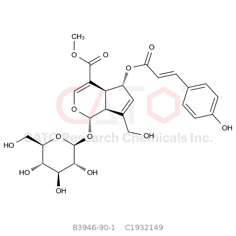 CAS No.:83946-90-1,(E)-6-O-对香豆酰鸡屎藤次苷甲酯（顺反混合物）