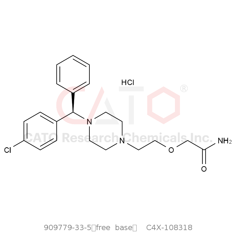 CAS No.:909779-33-5（free  base）,Levocetirizine amide impurity HCl