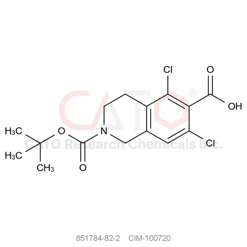 CAS No.:851784-82-2,5,7-二氯-2-BOC-1,2,3,4-四氯异喹啉-6-羧酸
