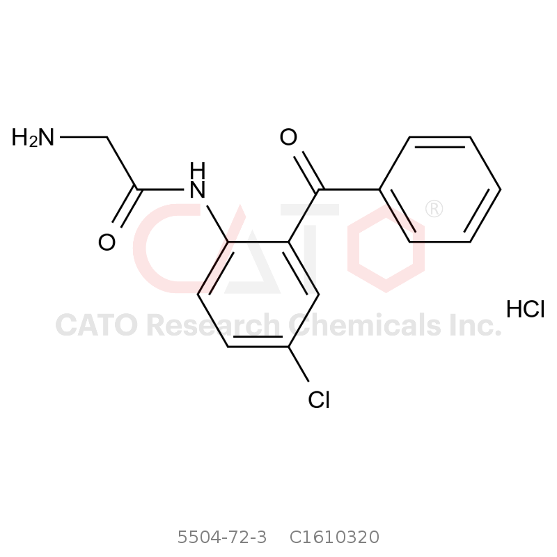 CAS No.:5504-72-3,2-Amino-N-(2-benzoyl-4-chlorophenyl)acetamide hydrochloride