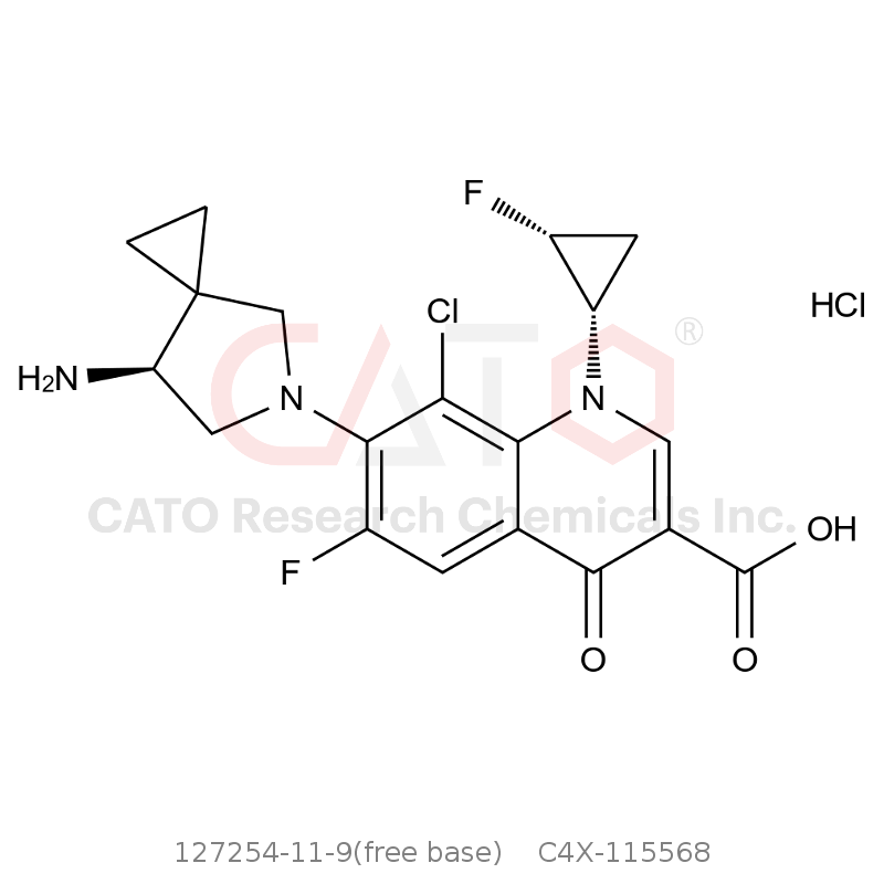 CAS No.:127254-11-9(free base),西他沙星异构体杂质3(SSR)盐酸盐
