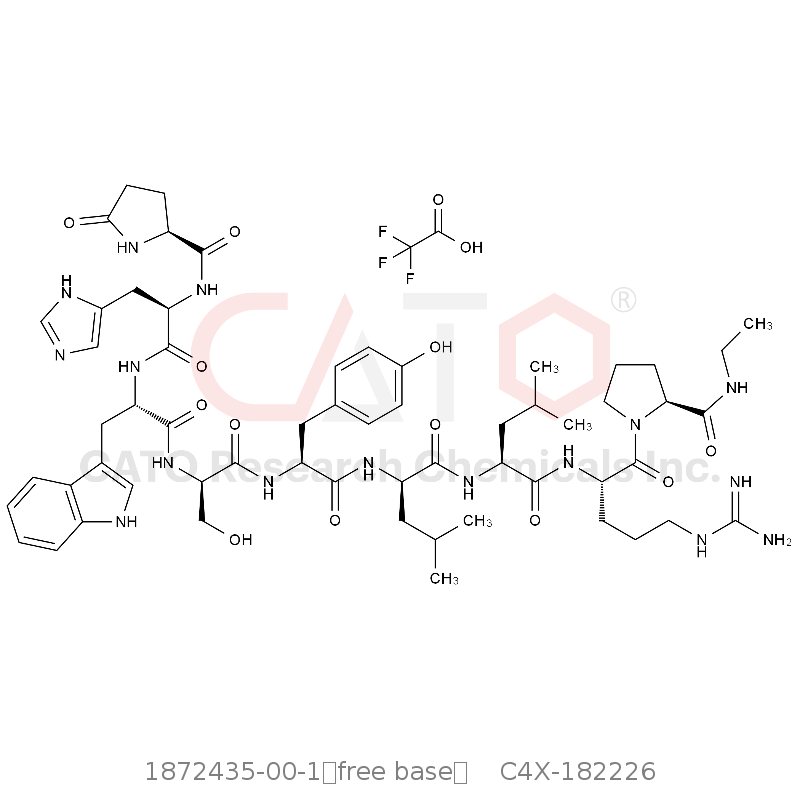 CAS No.:1872435-00-1（free base）,Leuprorelin EP Impurity F Trifluoroacetic acid