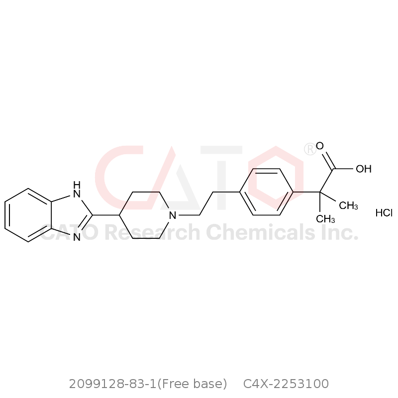 CAS No.:2099128-83-1(Free base),比拉斯汀杂质12盐酸盐