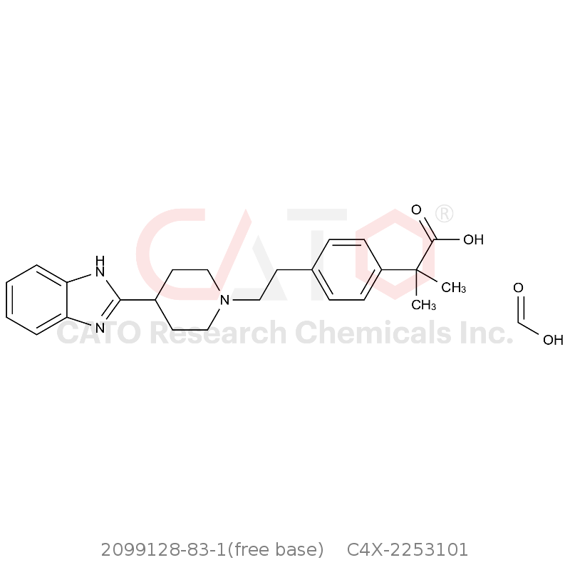CAS No.:2099128-83-1(free base),比拉斯汀杂质12甲酸盐