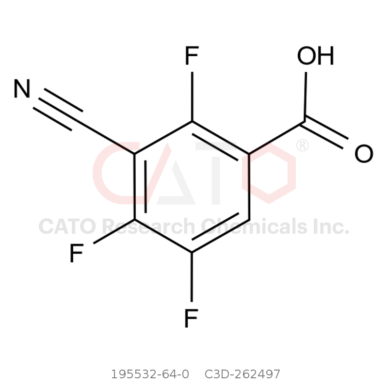 CAS No.:195532-64-0,3-cyano-2,4,5-trifluorobenzoic acid