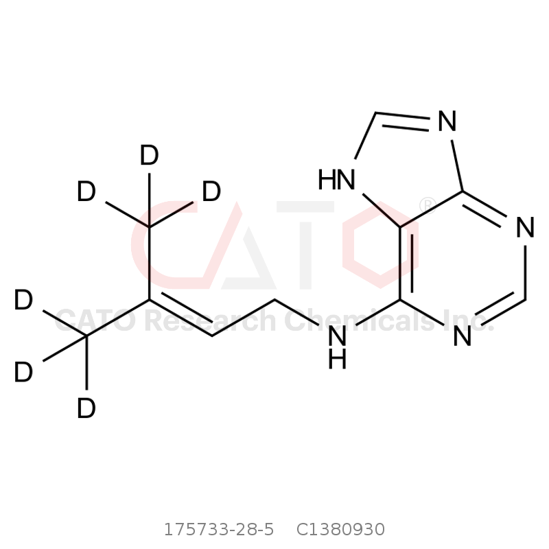 CAS No.:175733-28-5,6-(γ,γ-二甲基烯丙氨基)嘌呤-d6