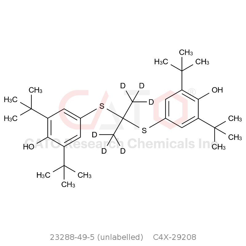 CAS No.:23288-49-5 (unlabelled),Probucol-d6