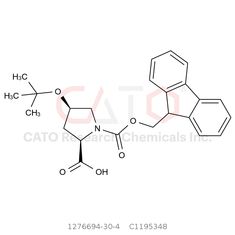 CAS No.:1276694-30-4,(2R,4R)-1-Fmoc-4-(叔丁氧基)吡咯烷-2-甲酸