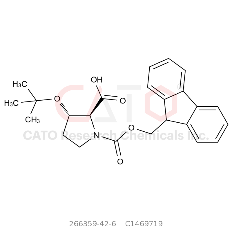 CAS No.:266359-42-6,(2S,3S)-1-(((9H-fluoren-9-yl)methoxy)carbonyl)-3-(tert-butoxy)pyrrolidine-2-carboxylic acid