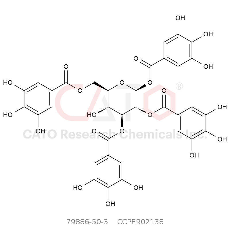 CAS No.:79886-50-3,1,2,3,6-四-O-没食子酰-β-D-葡萄糖