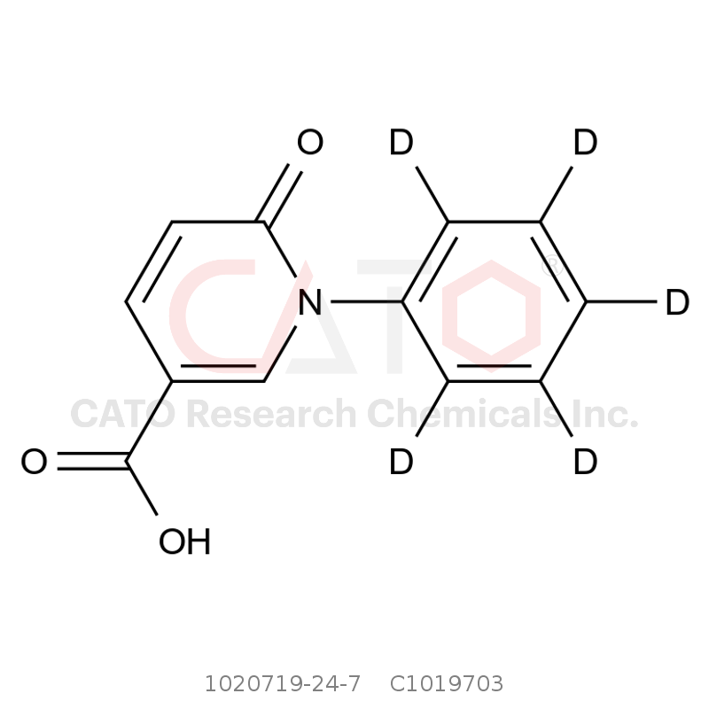 CAS No.:1020719-24-7,5-Carboxy-N-phenyl-2-1H-pyridone-d5