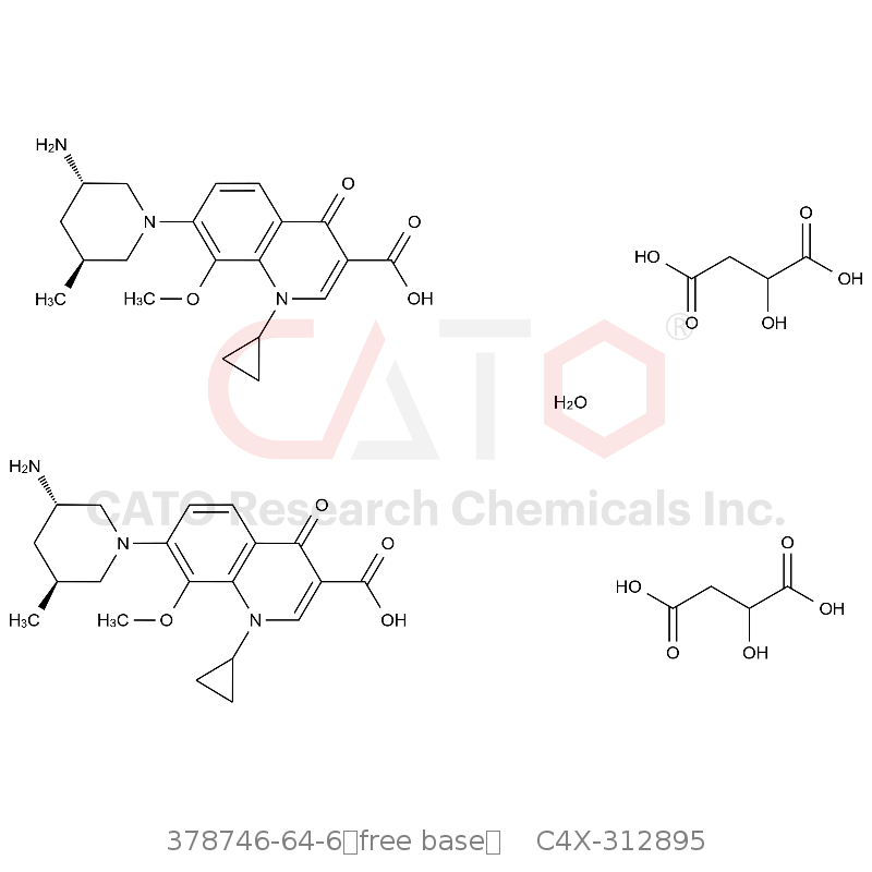 CAS No.:378746-64-6（free base）,Nemonoxacin Malate  1/2H2O