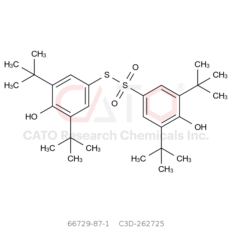 CAS No.:66729-87-1,S-（3,5-二叔丁基-4-羟基苯基）3,5-二叔丁酯-4-羟基苯磺酸酯