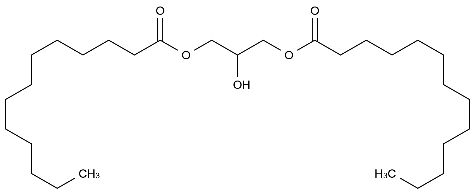 十三烷酸甘油二酯 Ditridecanoin CAS 121957-71-9 结构式 Chemical Structure