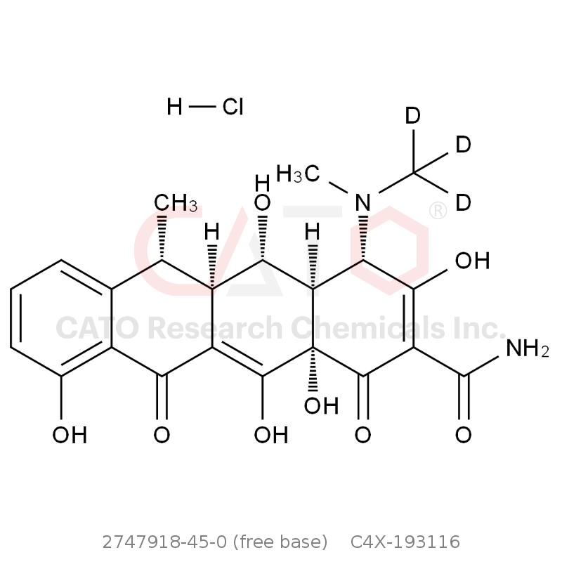 CAS No.:2747918-45-0 (free base),多西环素-d3 盐酸盐