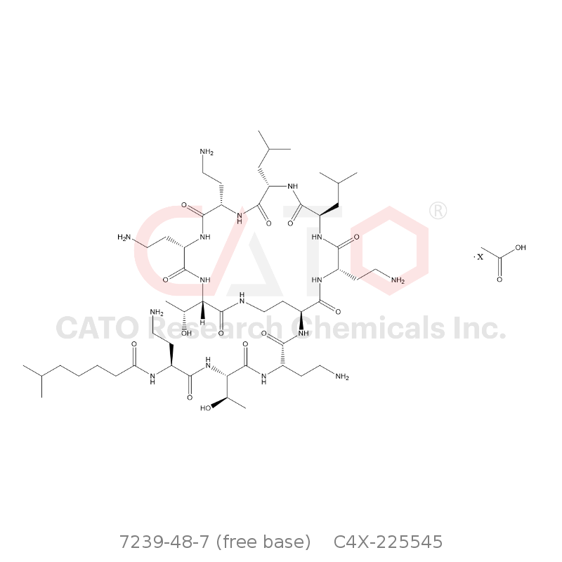 CAS No.:7239-48-7 (free base),Polymyxin E2 /Colistin B Acetate