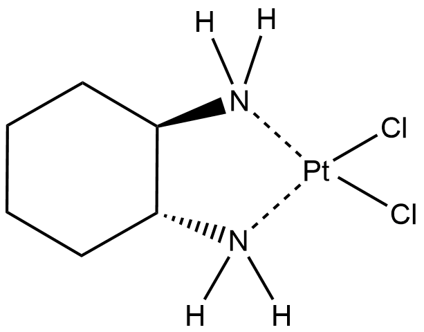(1,2-二氨基环己烷)二氯化铂 Dichloro(1,2-diaminocyclohexane)platinum(II) CAS 52691-24-4 结构式 Chemical Structure