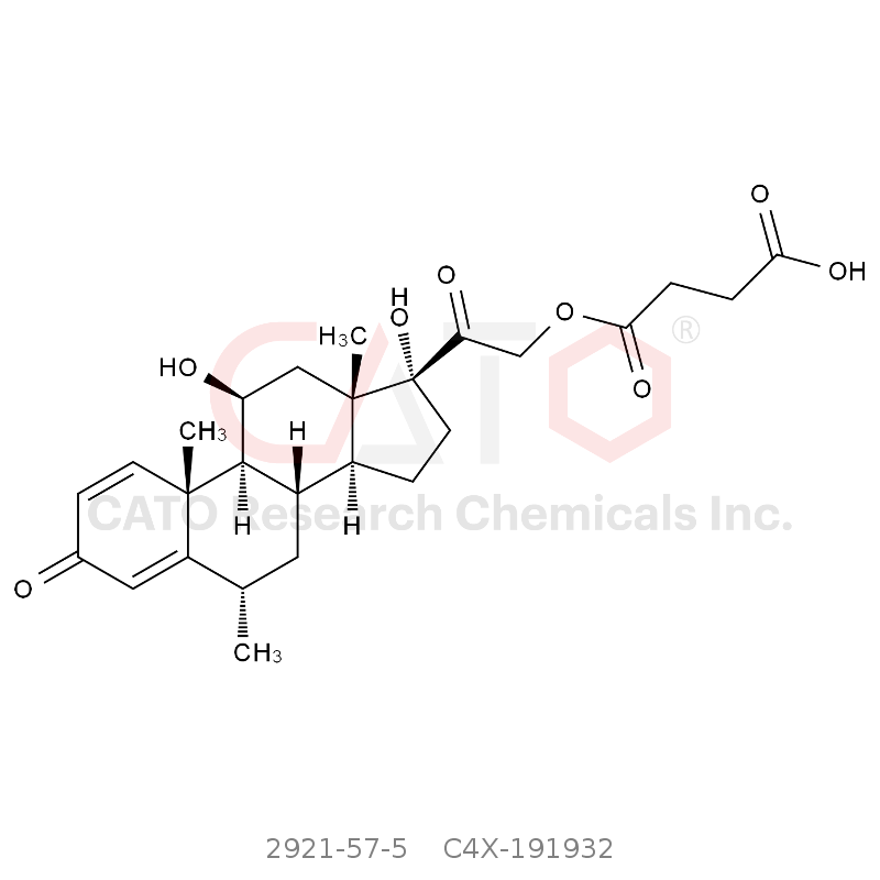 CAS No.:2921-57-5,Methylprednisolone 21-Hemisuccinate (Methylprednisolone Hydrogen Succinate)