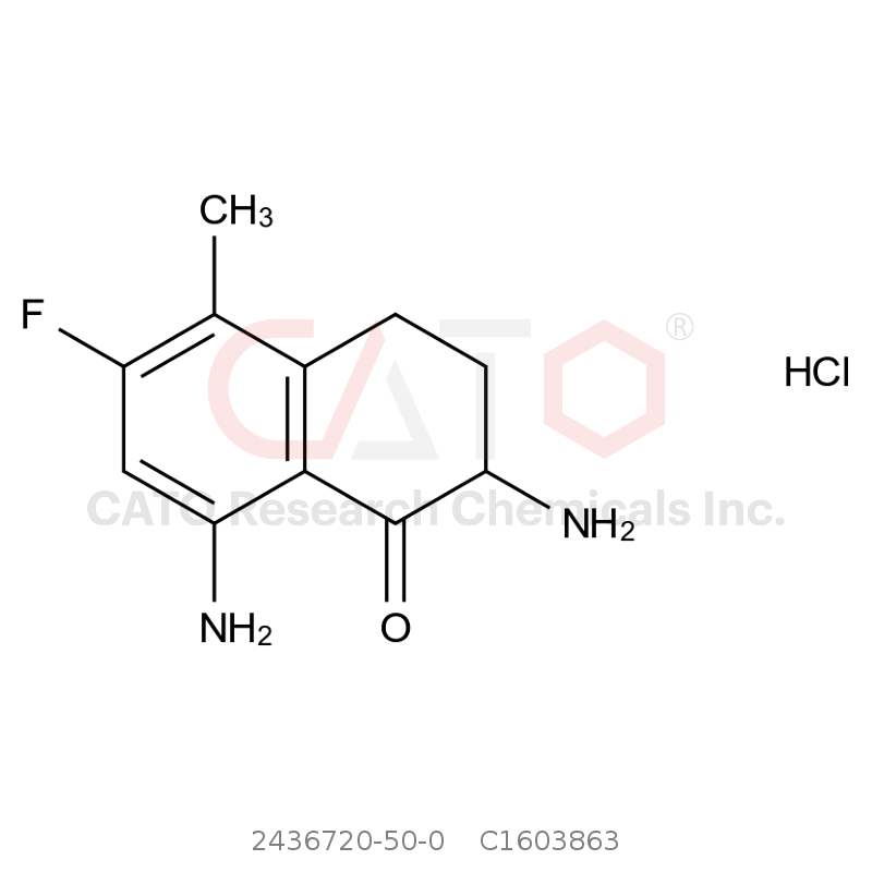 CAS No.:2436720-50-0,2,8-Diamino-6-fluoro-5-methyl-3,4-dihydronaphthalen-1(2H)-one HCl