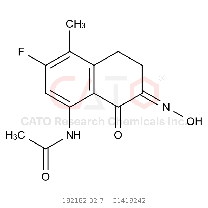 CAS No.:182182-32-7,N-(3-fluoro-7-(hydroxyimino)-4-methyl-8-oxo-5,6,7,8-tetrahydronaphthalen-1-yl)acetamide