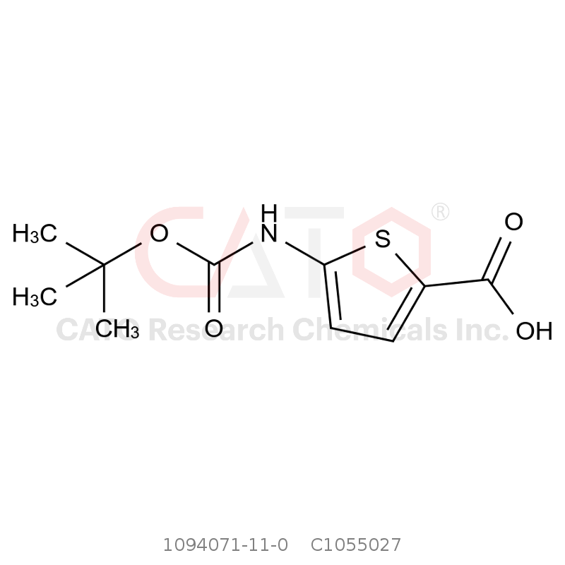 CAS No.:1094071-11-0,5-((Tert-butoxycarbonyl)amino)thiophene-2-carboxylic acid