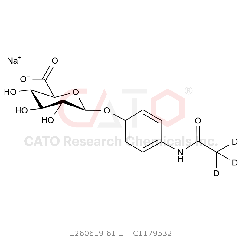 CAS No.:1260619-61-1,4-乙酰氨基苯基β-D-葡糖苷酸-d3钠盐